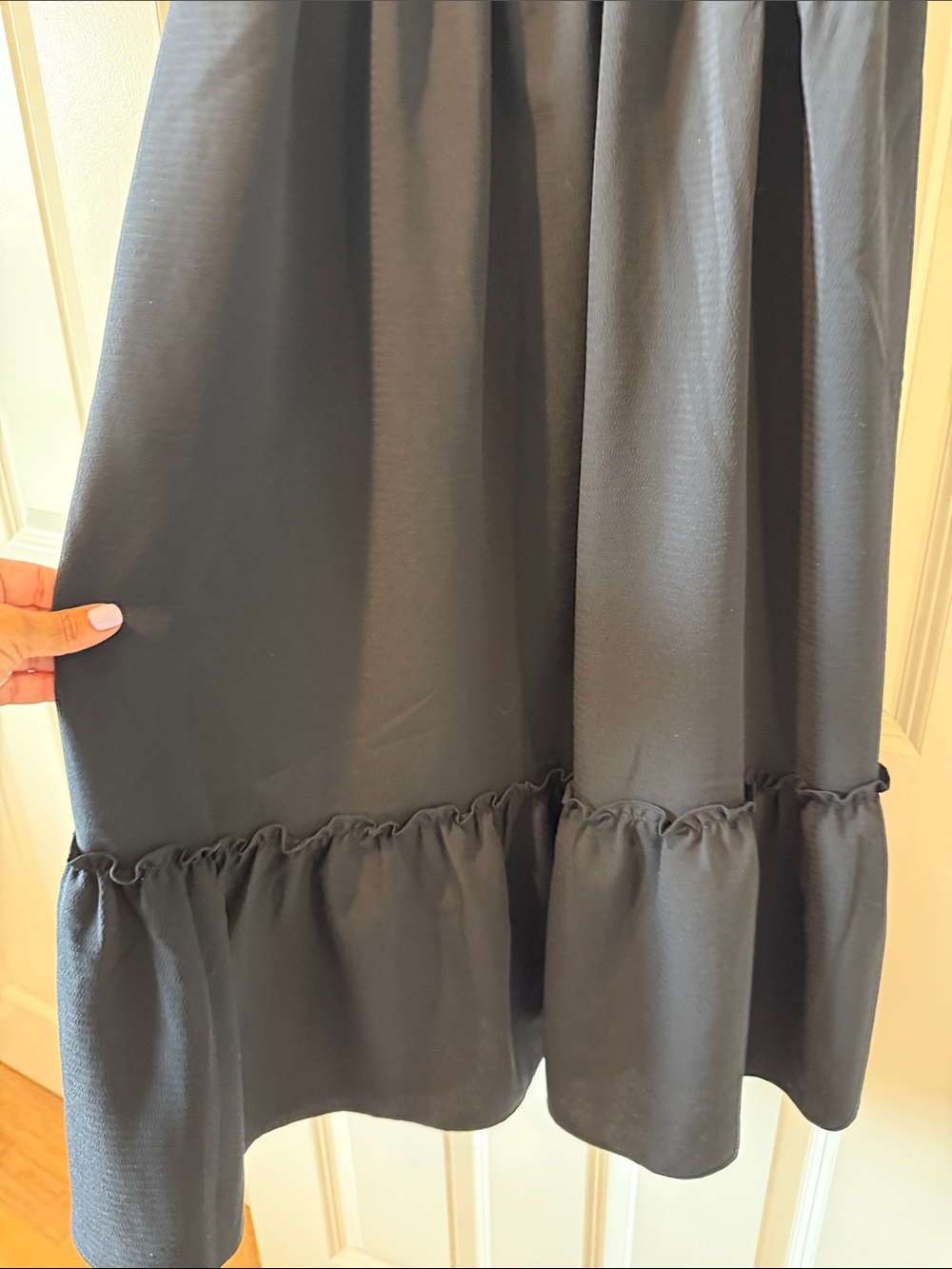 Hill House Black Maxi Dress with Smocked Bodice and Puff Sleeves - Picture 7 of 9